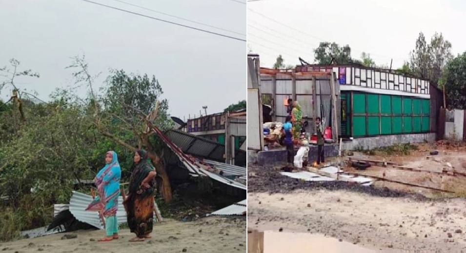 মুন্সিগঞ্জে হঠাৎ শিলাবৃষ্টি, ঘরবাড়ি বিধ্বস্ত