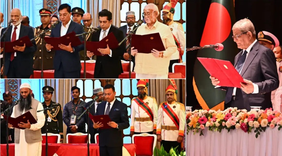 শপথ নিলেন চার মন্ত্রী ও দুই প্রতিমন্ত্রী